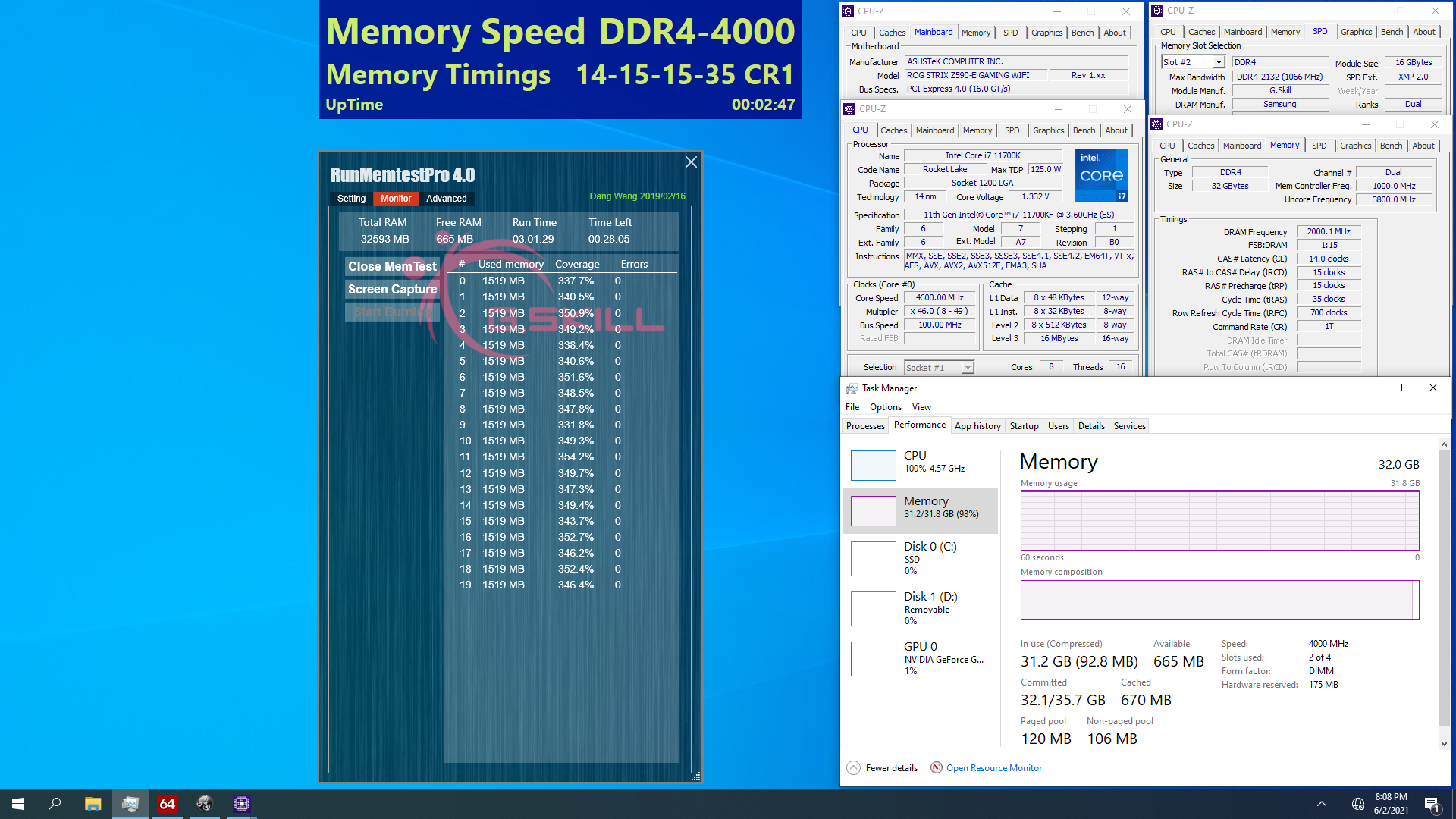 DDR4-4000 CL14 16GBx2! 芝奇推出全新皇家戟 - 尊爵版极速低延迟套装