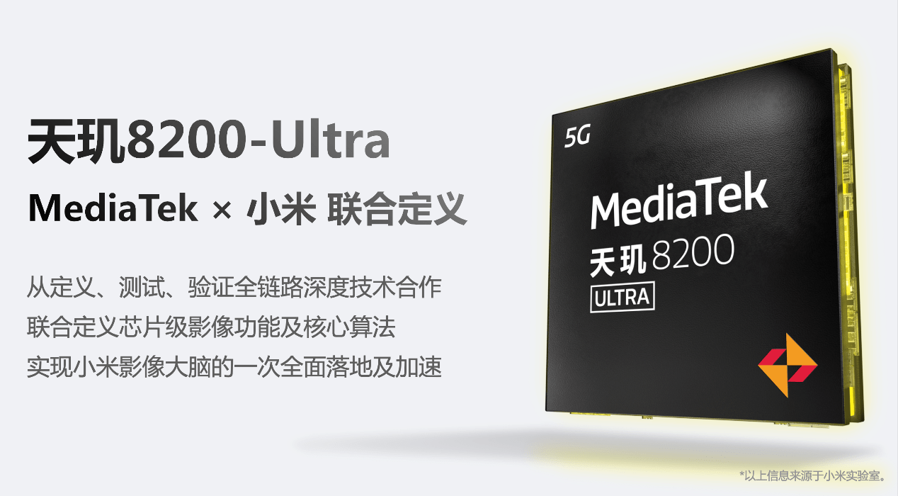 联发科与小米携手打造出色影像体验！天玑8200-Ultra强势登场